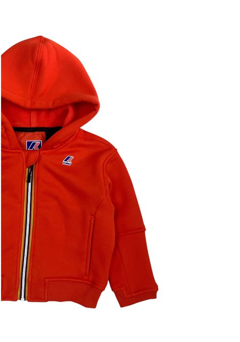 Felpa con zip e cappuccio K-way | K7141VW415