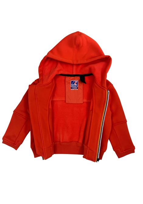 Felpa con zip e cappuccio K-way | K7141VW415